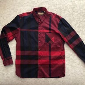 Burberry Button Down Thornaby Check Print